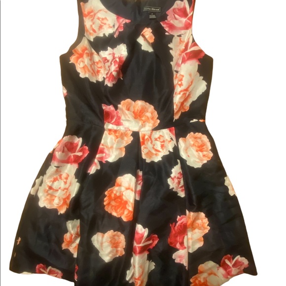 JESSICA HOWARD rose print pattern tea length casual formal dress plus size 16 - Picture 3 of 5